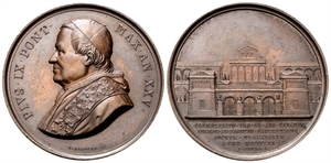ROMA - Pio IX (Giovanni Maria Mastai Ferretti), 1846-1878. - Medaglia 1870 a. XXV opus G. Bianchi.