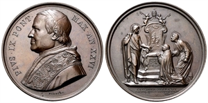 ROMA - Pio IX (Giovanni Maria Mastai Ferretti), 1846-1878. - Medaglia 1871 a. XXVI opus G. Bianchi.