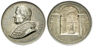 ROMA - Pio IX (Giovanni Maria Mastai Ferretti), 1846-1878. - Medaglia 1872 a. XXVII opus G. Bianchi.