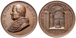 ROMA - Pio IX (Giovanni Maria Mastai Ferretti), 1846-1878. - Medaglia 1872 a. XXVII opus G. Bianchi.