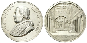 ROMA - Pio IX (Giovanni Maria Mastai Ferretti), 1846-1878. - Medaglia 1873 a. XXVIII opus G. Bianchi.