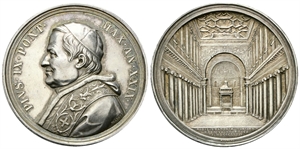 ROMA - Pio IX (Giovanni Maria Mastai Ferretti), 1846-1878. - Medaglia 1874 a. XXIX opus G. Bianchi.