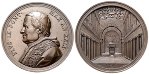 ROMA - Pio IX (Giovanni Maria Mastai Ferretti), 1846-1878. - Medaglia 1874 a. XXIX opus G. Bianchi.