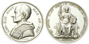 ROMA - Leone XIII (Vincenzo Gioacchino Luigi Pecci), 1878-1903. - Medaglia 1902 a. XXV opus F. Bianchi.