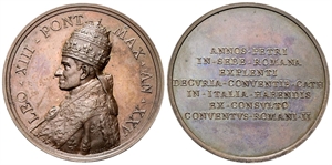 ROMA - Leone XIII (Vincenzo Gioacchino Luigi Pecci), 1878-1903. - Medaglia straordinaria 1902 a. XXV opus F. Bianchi.