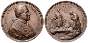 ROMA - Pio X (Giuseppe Melchiorre Sarto), 1903-1914. - Medaglia 1904 a. II opus F. Bianchi.