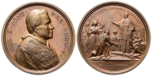 ROMA - Pio X (Giuseppe Melchiorre Sarto), 1903-1914. - Medaglia 1907 a. V opus F. Bianchi.