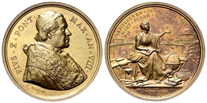 ROMA - Pio X (Giuseppe Melchiorre Sarto), 1903-1914. - Medaglia 1910 a. VIII opus F. Bianchi.