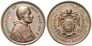 ROMA - Benedetto XV (Giacomo della Chiesa), 1914-1922. - Medaglia 1914 a. I opus F. Bianchi.