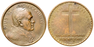 ROMA - Pio XI (Achille Ratti), 1929-1939. - Medaglia 1933 opus S. Silva.