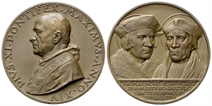 ROMA - Pio XI (Achille Ratti), 1922-1939. - Medaglia 1935 a. XIV opus A. Mistruzzi.