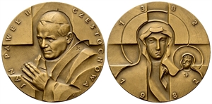 POLONIA - Giovanni Paolo II (Karol Wojtyla), 1978-2005. - Medaglia 1982 opus Ewa Olszewska Borys.