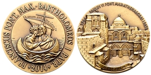 ROMA - Papa Francesco (Jorge Mario Bergoglio), dal 2013. - Medaglia 2014 opus Damiano Colombo e Figli.