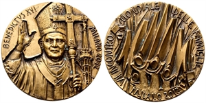 ROMA - Benedetto XVI (Joseph Aloisius Ratzinger), 2005-2013. - Medaglia 2012 opus V.V. Cimarosti.