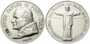 ROMA - Giovanni Paolo II (Karol Wojtyla), 1978-2005. - Medaglia 1980 opus O. Piccione