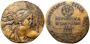SAN MARINO - Repubblica. - Medaglia 1976 opus E. Greco.